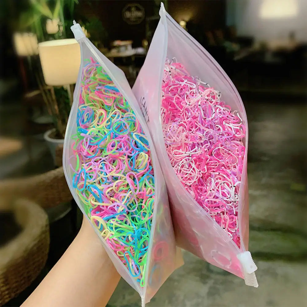 1000PCS Cute Colourful Rubber Ring Disposable 