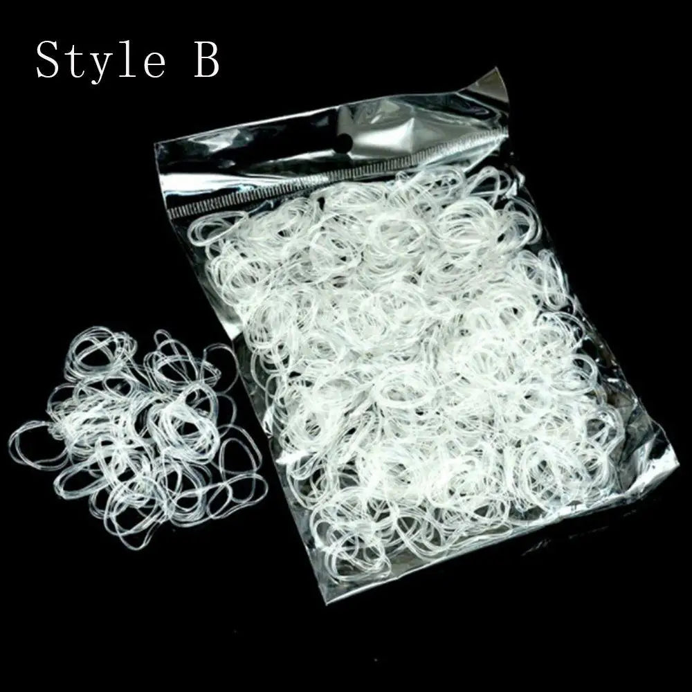 1000PCS Cute Colourful Rubber Ring Disposable 