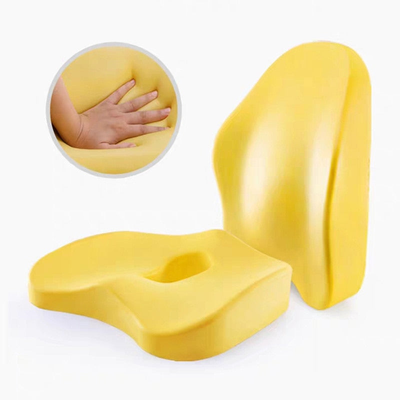 Juego de asiento de espuma viscoelástica con almohada ortopédica