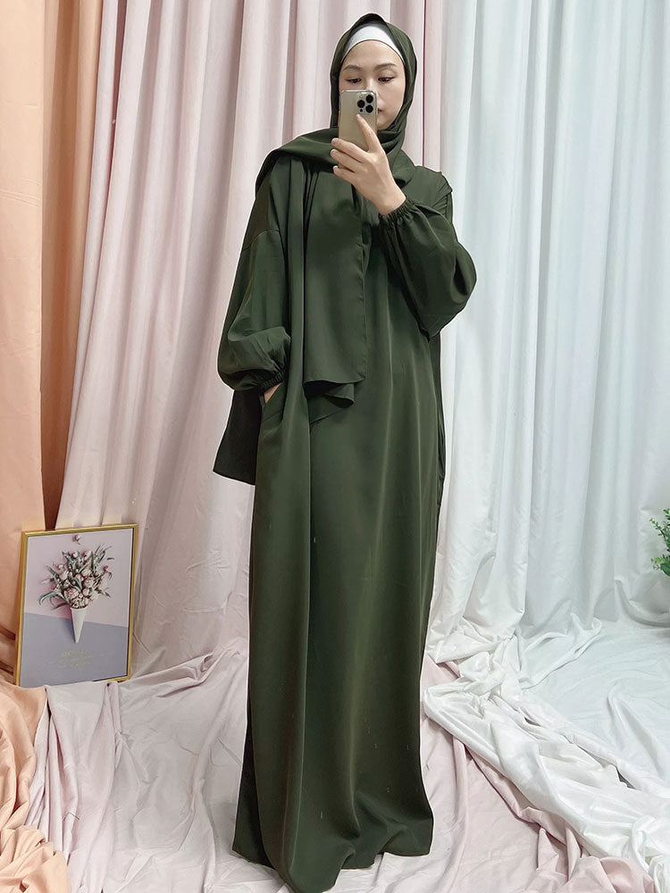 Hooded Abaya Long Dresses Women