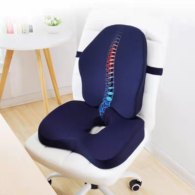 Juego de asiento de espuma viscoelástica con almohada ortopédica