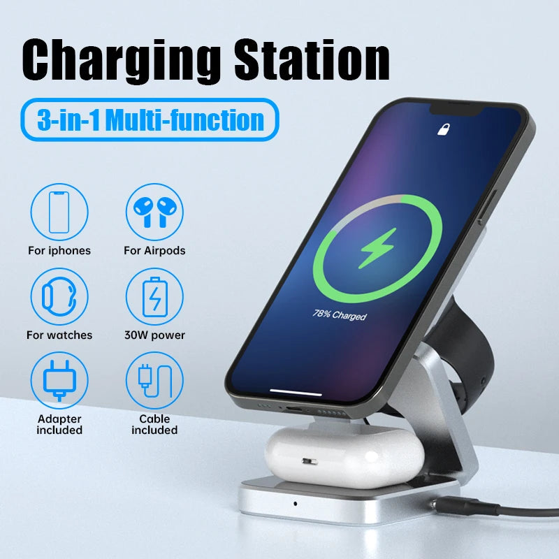 3 in 1 Wireless Charging Station